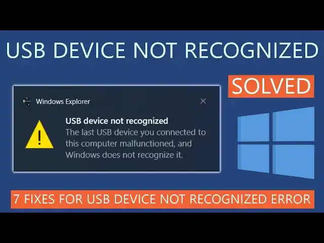 Does not recognize USB Windows 10